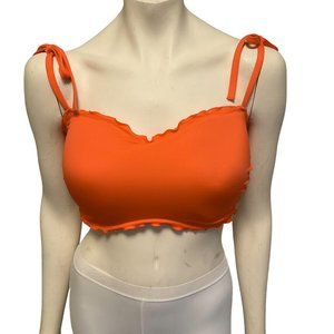 Shade & Shore Swim/Sun Bikini Halter Top Tropical Coral Red NWT 38DD NWT